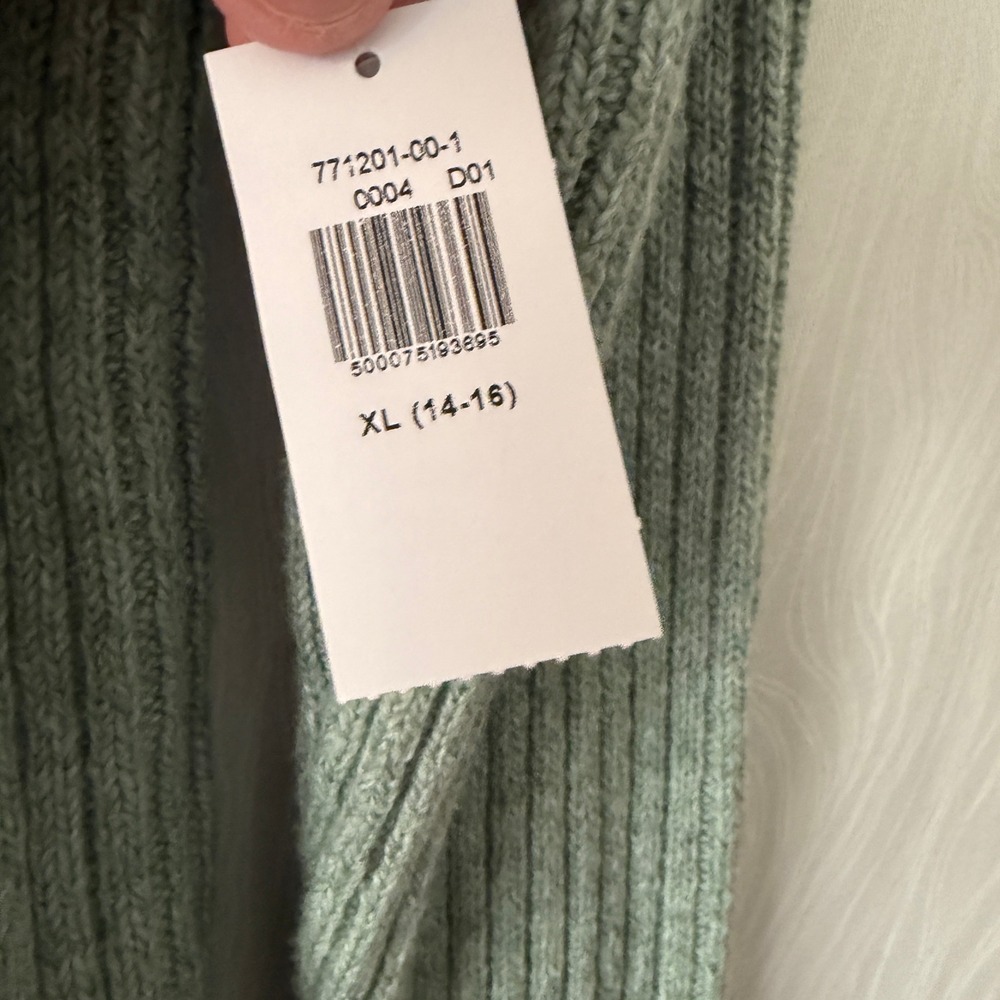 Old Navy Mock Neck Sweater Womens XL Green NEW Ribbed Raglan Pullover 771201 - Picture 2 of 7